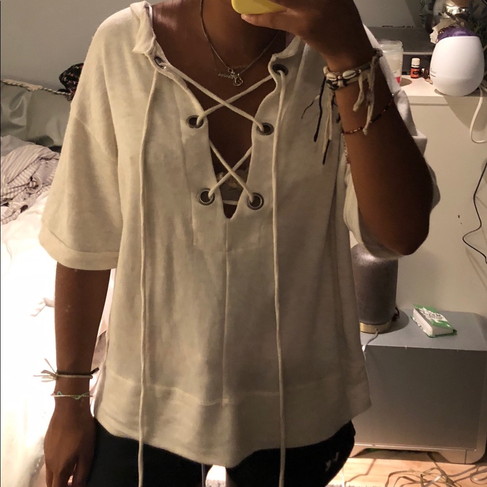 CUTE STRAPY OVERSIZED TOP